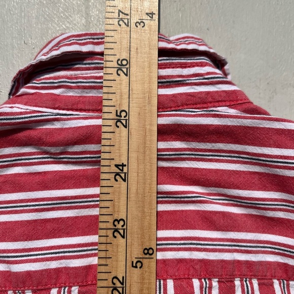 Women's Tommy Hilfiger Shirt Red Striped S Preppy 90s Normcore Yacht Collegiate - Picture 11 of 11
